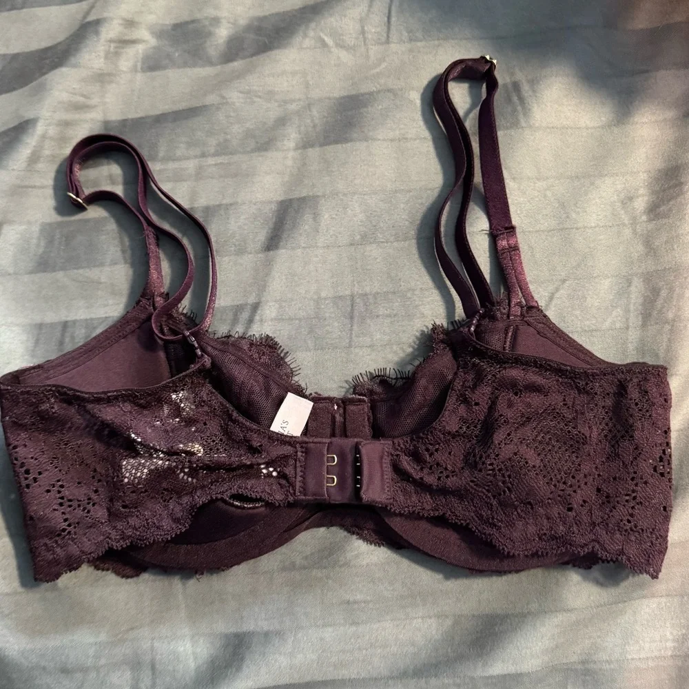 Dream Angels Wicked Unlined Lace Balconette Bra 32D - Picture 5 of 7